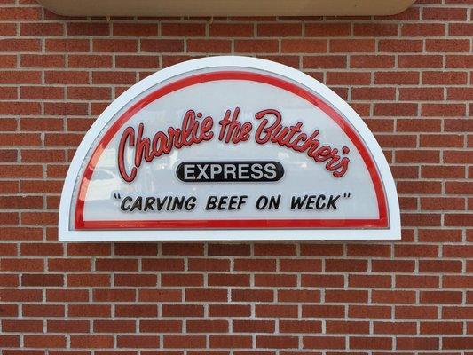 This signage means you are very close to Buffalo's Best Hand Carved Beef on Weck Sandwich