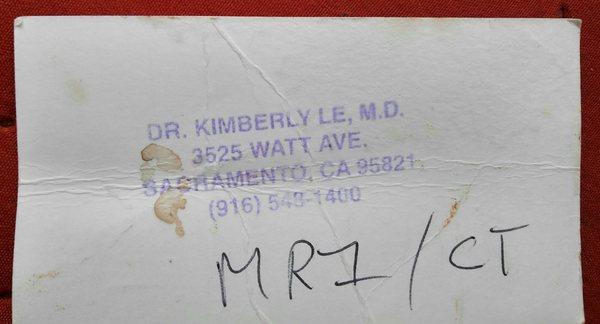 The worst dr. She did not give me my diagnosis or prescription, She charged me $ 300 and she refused to give me a receipt. She robbed me.