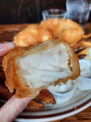 Close up of halibut...yum!