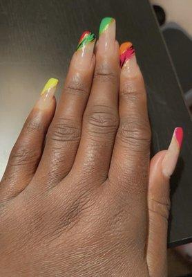 Acrylic fill-in with nail design