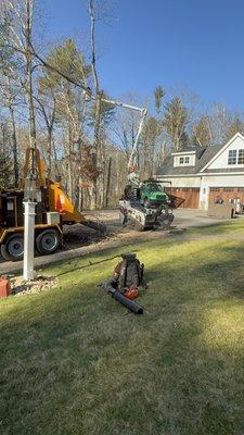 Removing couple trees today in Windham, New Hampshire