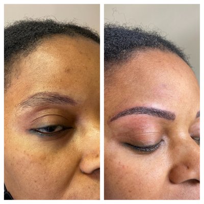 This is Microblading before and after pictures.