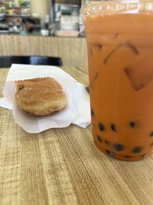 Glaze twist and thai tea boba