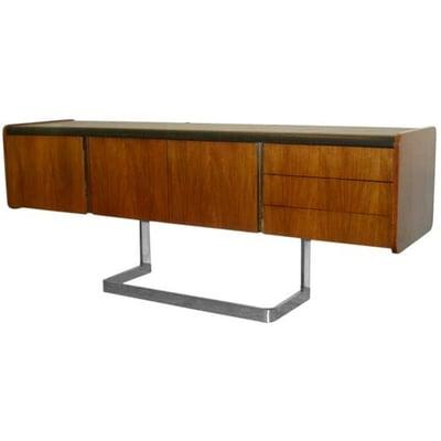 Ste. Marie Laurent Rosewood & Steel Credenza