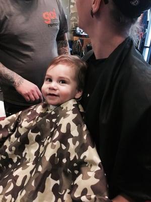 My sons first haircut by Bubs . Photo by Bubs as well. Thank you for everything !