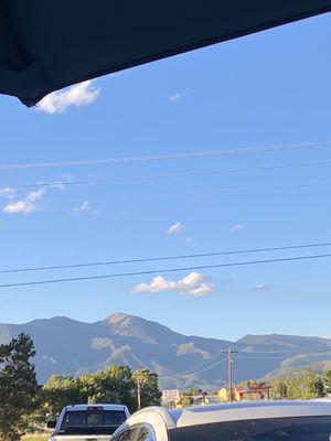 Patio view of the mountains!