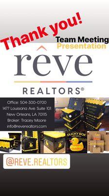 Another great realestate sales meeting where we presented to the agents!