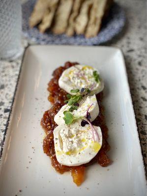 Burrata & fig appetizer