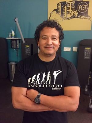 Jorge Bueso, one of the trainers and fitness instructors at fit Glen fit. He teaches an awesome Kickboxing class!