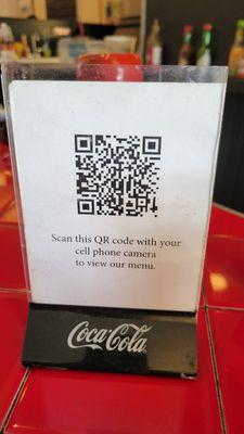 Menu QR code.