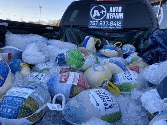 Filling the truck up for a good cause