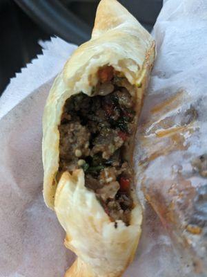 An empanada with beef. It was very good!