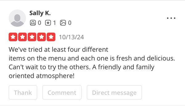 Another yelp censored review! Thanks for all the love!