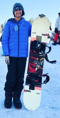 my Son is so young on this one at SNOW BOARDING at SNOW VALLEY  BIG BEAR