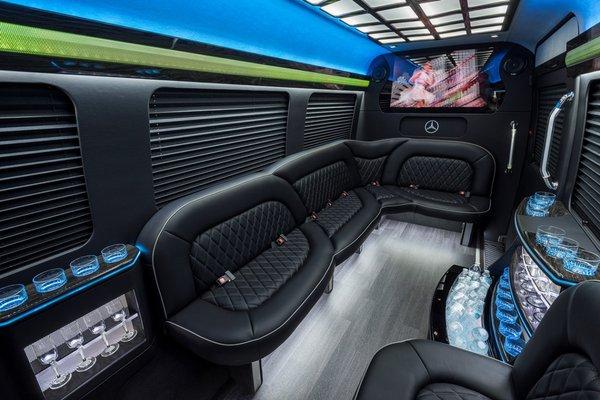 13 passenger Mercedes-Benz Sprinter Limo