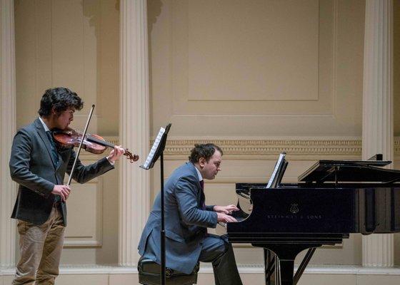 Student-Kota- performing at Weill Recital Hall at Carnegie Hall 2018- accompanied by Jakub Polaczyk *teacher*