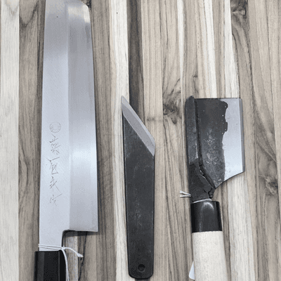 Worked on a special acquisition of some eel knives for a customer. The two on the left. What kitchen knives are you most interested in?