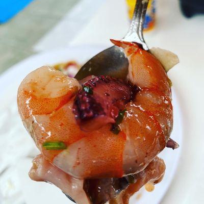 Shrimp and octopus cocktail