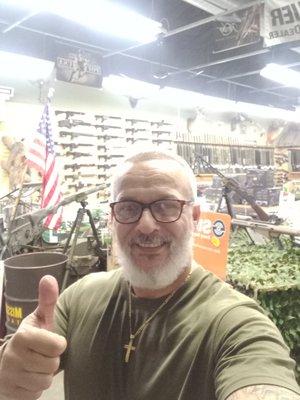 Happy at leadfeather Guns and amo