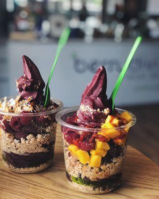 Organic acai bowls.