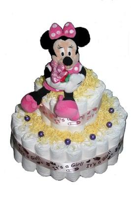 Minnie 2 Tier Diaper Cake