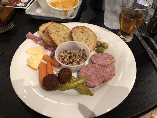 I called this a redneck charcuterie, but they call it East Texas Antipasto.