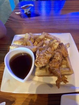 Kid's chicken and waffles