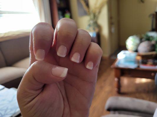 French dip manicure with white tips 01/09/2023