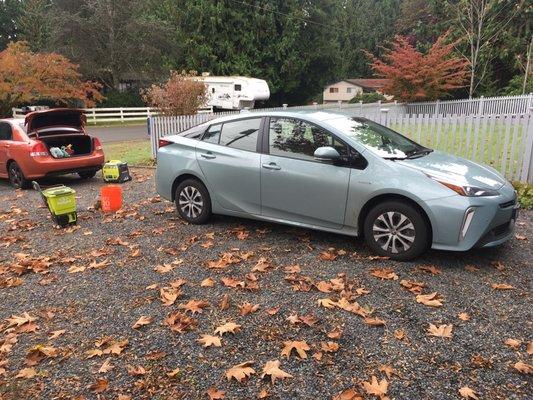 Get your car cleaned in your driveway.