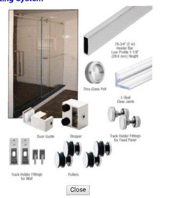 Super sale $1000.00 installed only for first 3 customers  CRL  Deluxe 180 Degree Serenity Series Sliding System