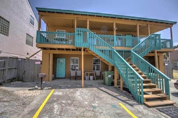 Room for two cars at each condo.