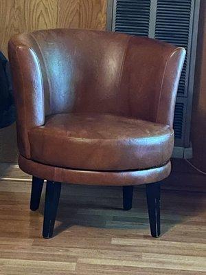 Faux leather chair - the texture and coloring are awesome!