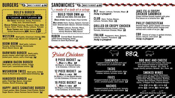 Back side of menu!