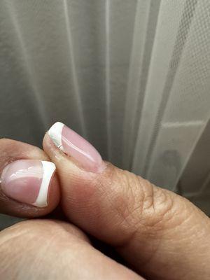 1 week after: nail is cracked.