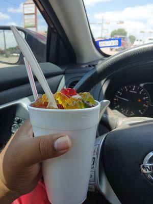 Gummy bear snow cone