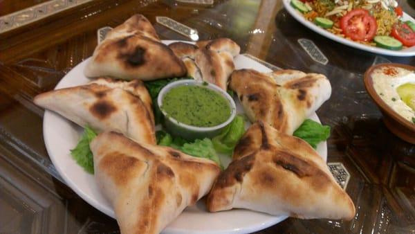 Veg borak - pita filled with sauteed spinach