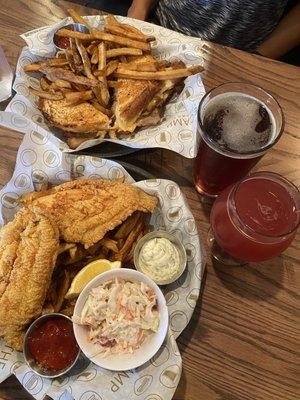 Catfish Platter and Southern Melt