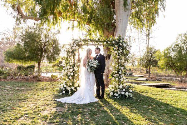 Hand made arch with flowers