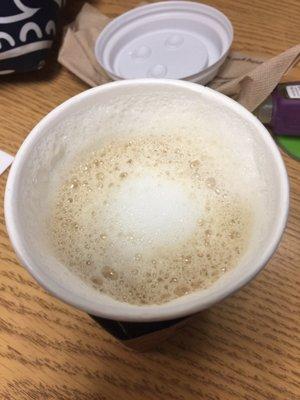 My latte from this morning. I didn't pay almost $4 for 3/4 of a cup.