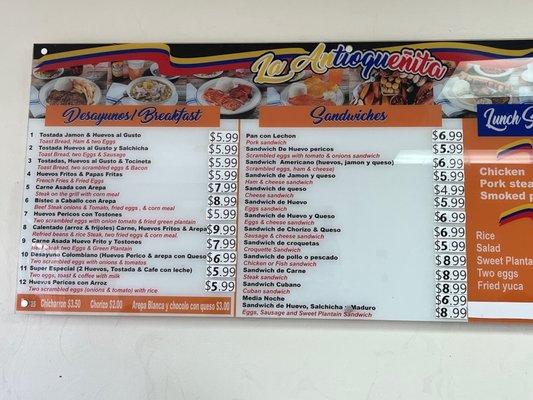 They also have fried empanadas, Colombian empanadas, and cheap cafe con leche.