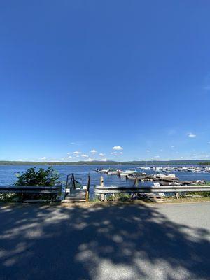 Boating docks near the entrance