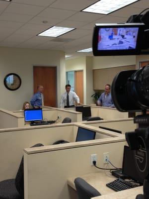 Behind the scenes video shoot at Evergreen Realty in Irvine, CA