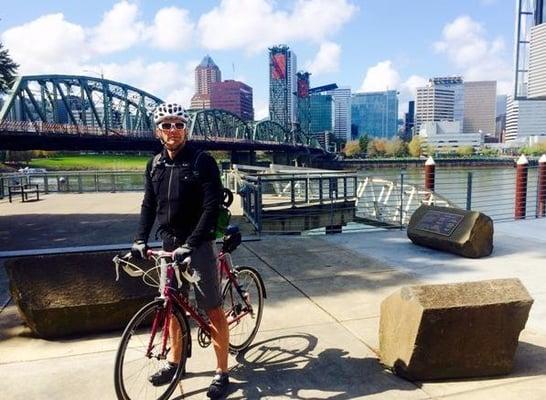 Portland defense lawyer, Steven J. Sherlag, is an avid bicyclist.