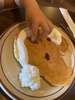 Mickey Mouse pancake.