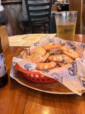 Steamed shrimp happy hour