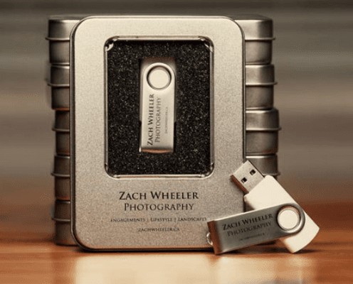 Metal Packaging with Custom Printed Flash Drive