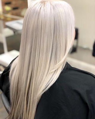 Finished product of my platinum hair.