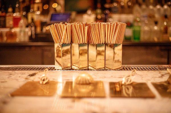 Gold straws