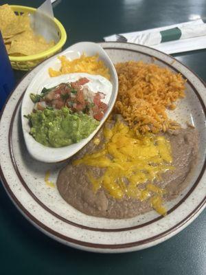 Rice and refried beans