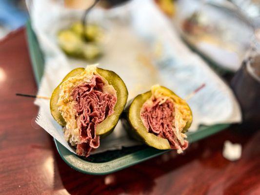 Mini Reuben Signature Sandwichon a pickle